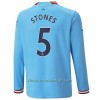 Camiseta de fútbol Manga Larga Manchester City Stones 5 Primera Equipación 2022-23 - Hombre